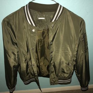 Green bomber jacket